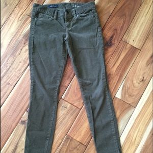 J crew toothpick corduroys pants size 24 green